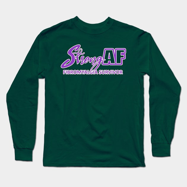 Strong AF Fibromyalgia Survivor Long Sleeve T-Shirt by CuteCoCustom